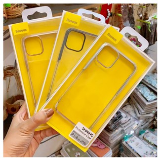 Ốp Lưng Baseus Shining Case Cho iPhone 11/ 11 Pro/ 11 Pro Max Viền Màu Lưng Trong Dẻo