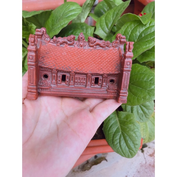 5 mẫu mô hình đình, chùa, tháp, nhà sàn... trang trí bonsai, non bộ, bể cá hàng Bát Tràng cực đẹp