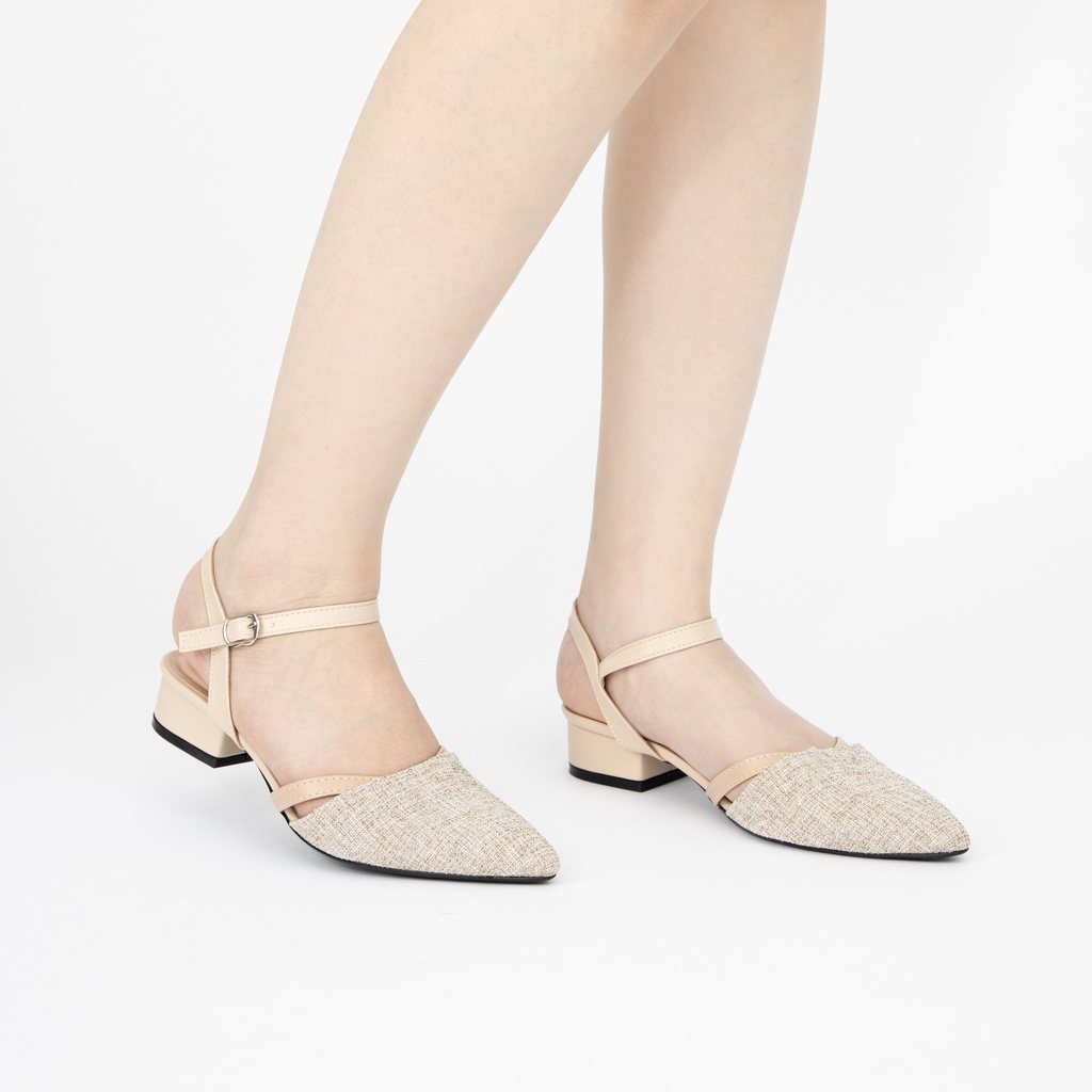 Giày MWC 3916 - Giày Sandal Cao Gót Đế Vuông 3CM Bít Mũi