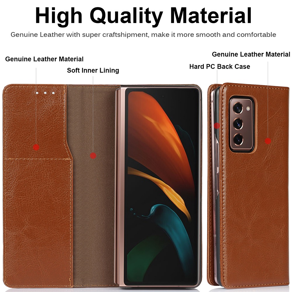 [cảm giác da tốt] Miimall Bao Da Z Fold 2 Siêu Mỏng Bảo Vệ Toàn Diện Cho Điện Thoại Samsung Galaxy Z Fold 2 Phong Cách Kinh Doanh Ốp Lưng