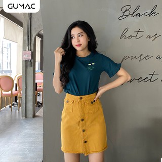 Áo thun thêu hoa cúc vàng GUMAC AT04914