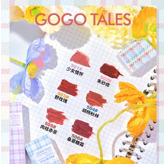 Son môi GOGOTALES tùy chọn lâu trôi thiết kế vỏ hình hinh vuông nhỏ sang trọng | BigBuy360 - bigbuy360.vn
