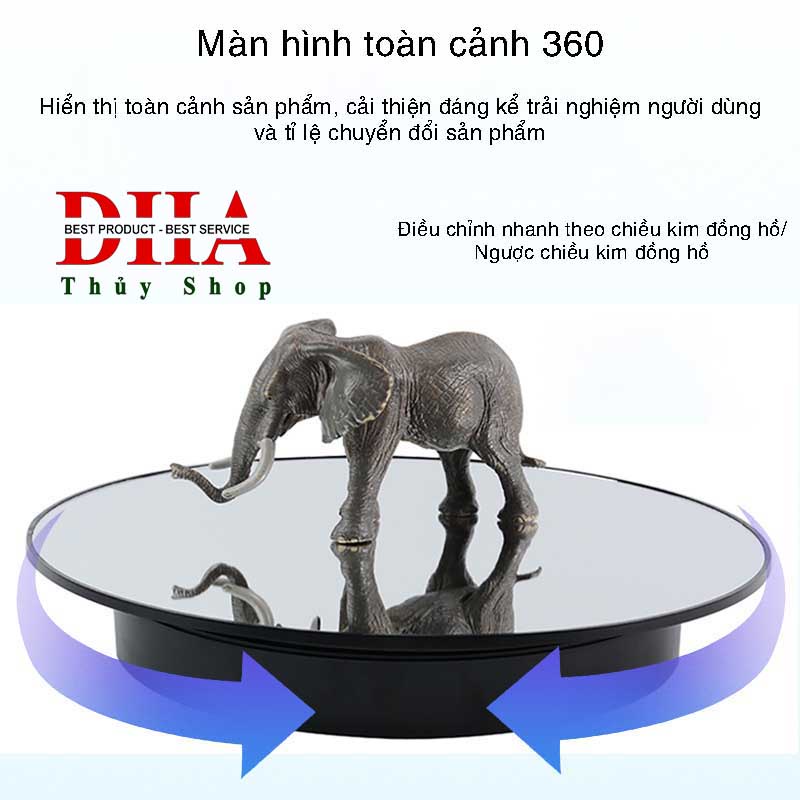 BÀN XOAY 360 ĐỘ TRƯNG BÀY SẢN PHẨM, ĐẾ XOAY ĐIỆN CHỤP ẢNH SẢN PHẨM CHÍNH HÃNG PULUZ (25CM - 32CM)