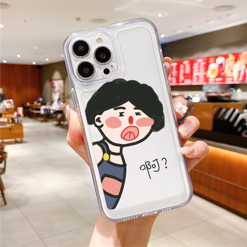 Ốp lưng iphone Ốp lưng iphoneỐp Điện Thoại TPU Silicon Túi Khí Chống Sốc Màu Trong Suốt Cho iPhone 13 12 11 Pro Max X XS XR XS Max 7 8 Plus