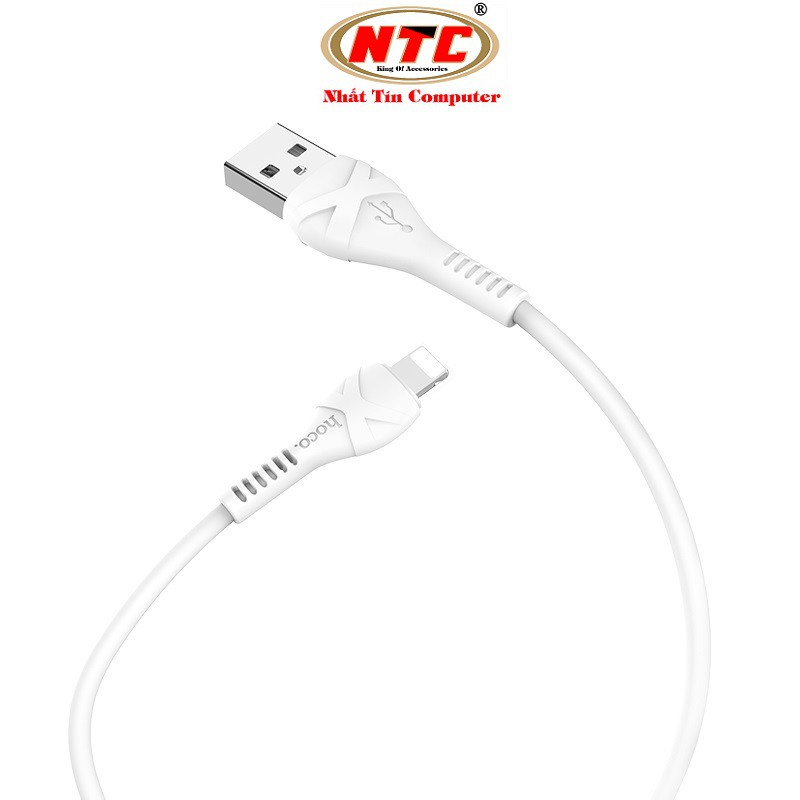 Cáp sạc và truyền dữ liệu cổng Lightning Hoco X37 Cool power dài 1M (Trắng) - Hàng chính hãng