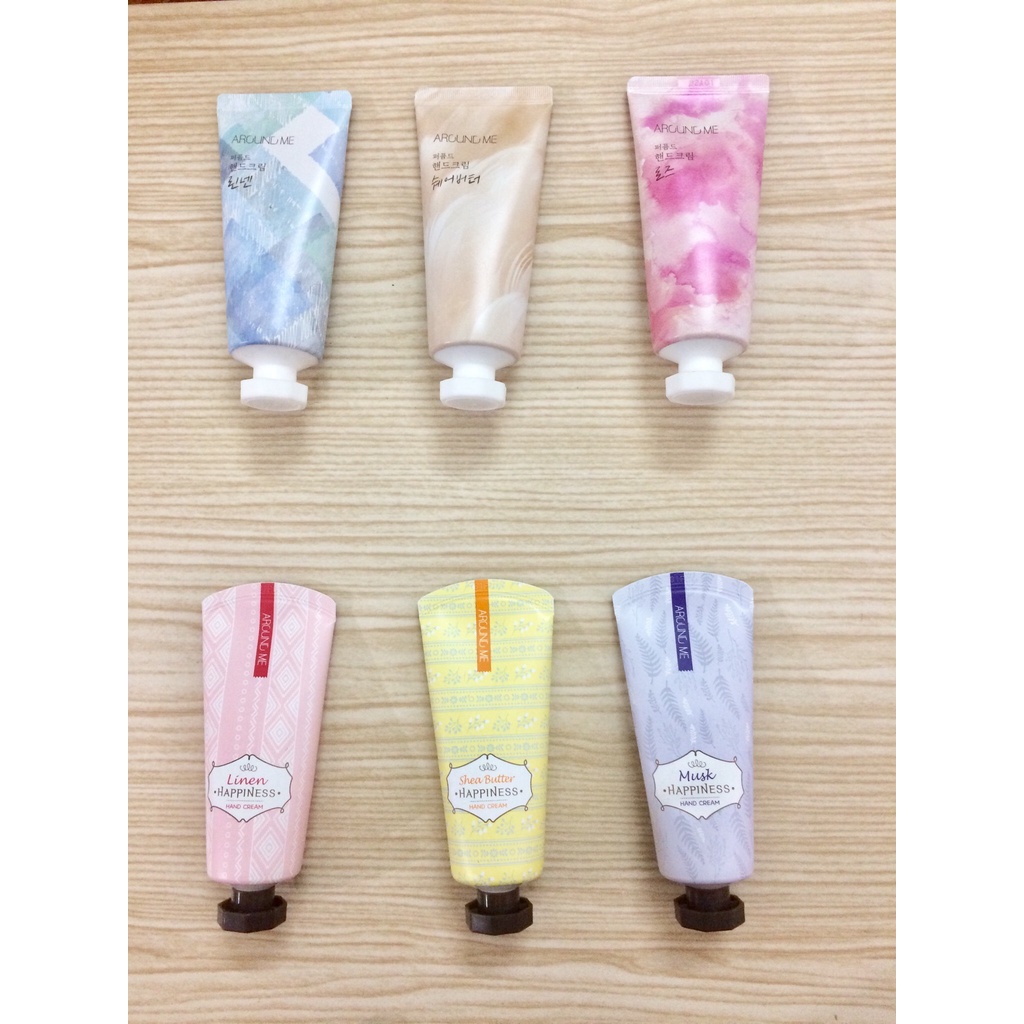 kem dưỡng da tay bơ hạt mỡ  Around me happniness hand cream shea butter 60g