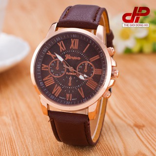 Đồng hồ nam nữ dây da tổng hợp geneva gl25