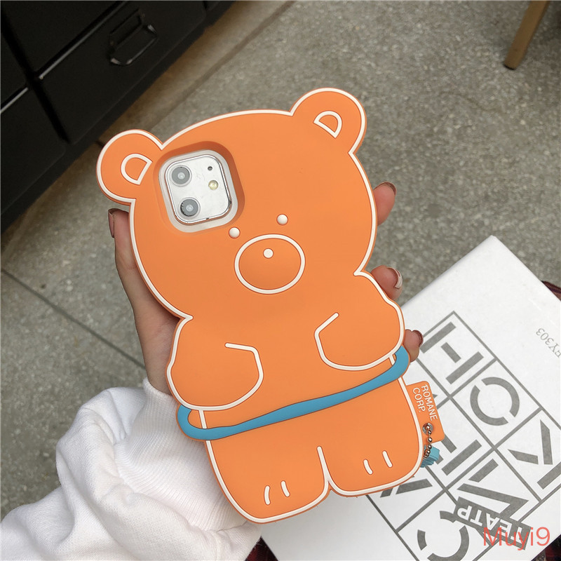 IPHONE Ốp Lưng Silicone Họa Tiết Hình Chú Gấu Thời Trang Cho Iphone12 Pro Max X Xs Max Xr Iphone8 / Se2 Iphone7Plus I6S | BigBuy360 - bigbuy360.vn