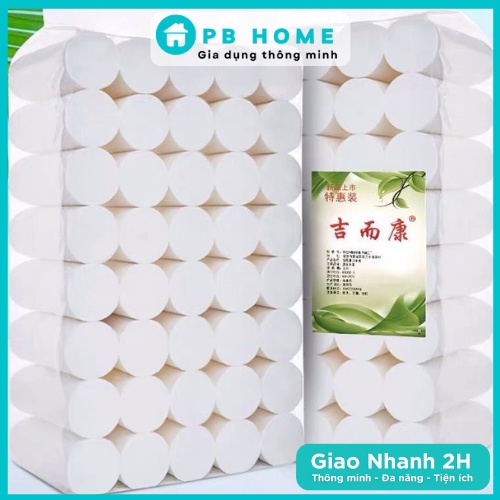 Giấy Vệ Sinh Cuộn Trắng Lốc 50 Cuộn, Giấy Vệ Sinh Không Lõi SIÊU MỀM, SIÊU DAI