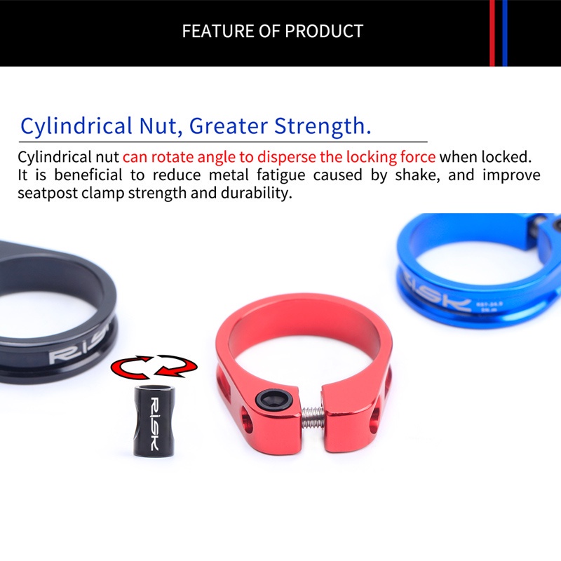 Kẹp Cố Định Yên Xe Đạp Leo Núi 31.8/34.9mm CNC Bằng Hợp Kim Nhôm Chuyên Dụng Chất Lượng Cao