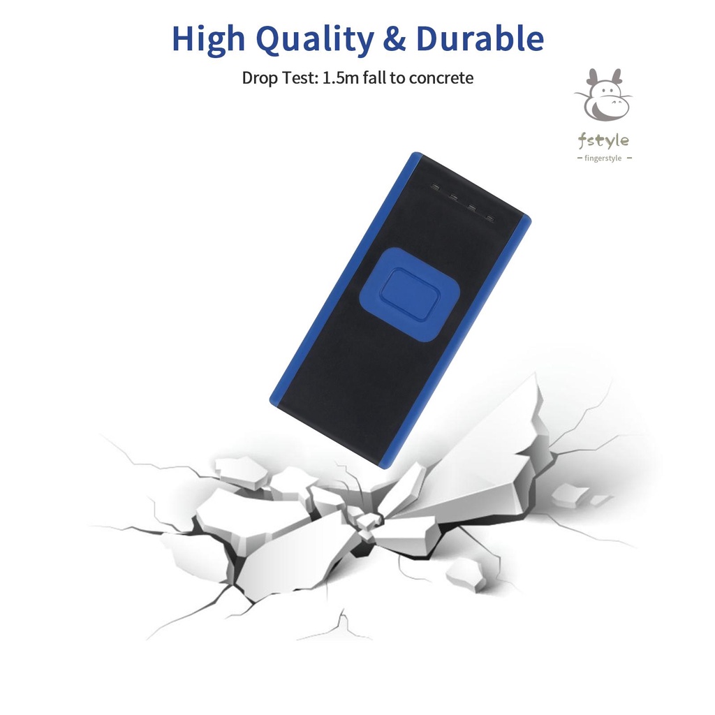 👍Máy quét mã vạch cầm tay 1D 2D QR mini 3 trong 1 không dây BT & 2.4g cho máy tính laptop