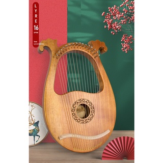 Đàn hạc cầm tay LYRE HARP MOLIN-IM0175 -16 DÂY Âm vang phím chuẩn