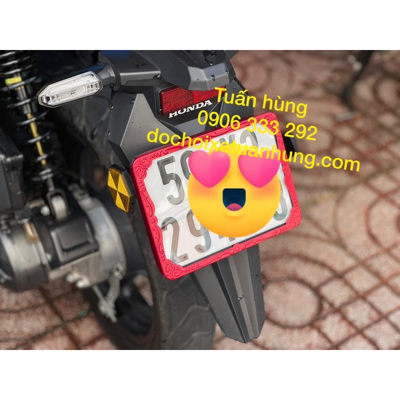 Khung Biển Số Màu Đỏ   Gắn Xe Máy -