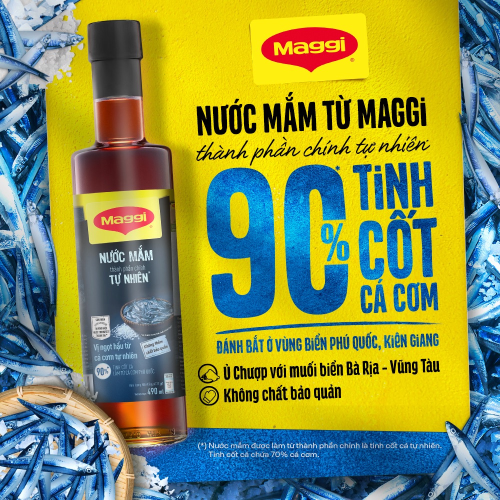 Nước mắm Maggi® tự nhiên chai thủy tinh 490ml