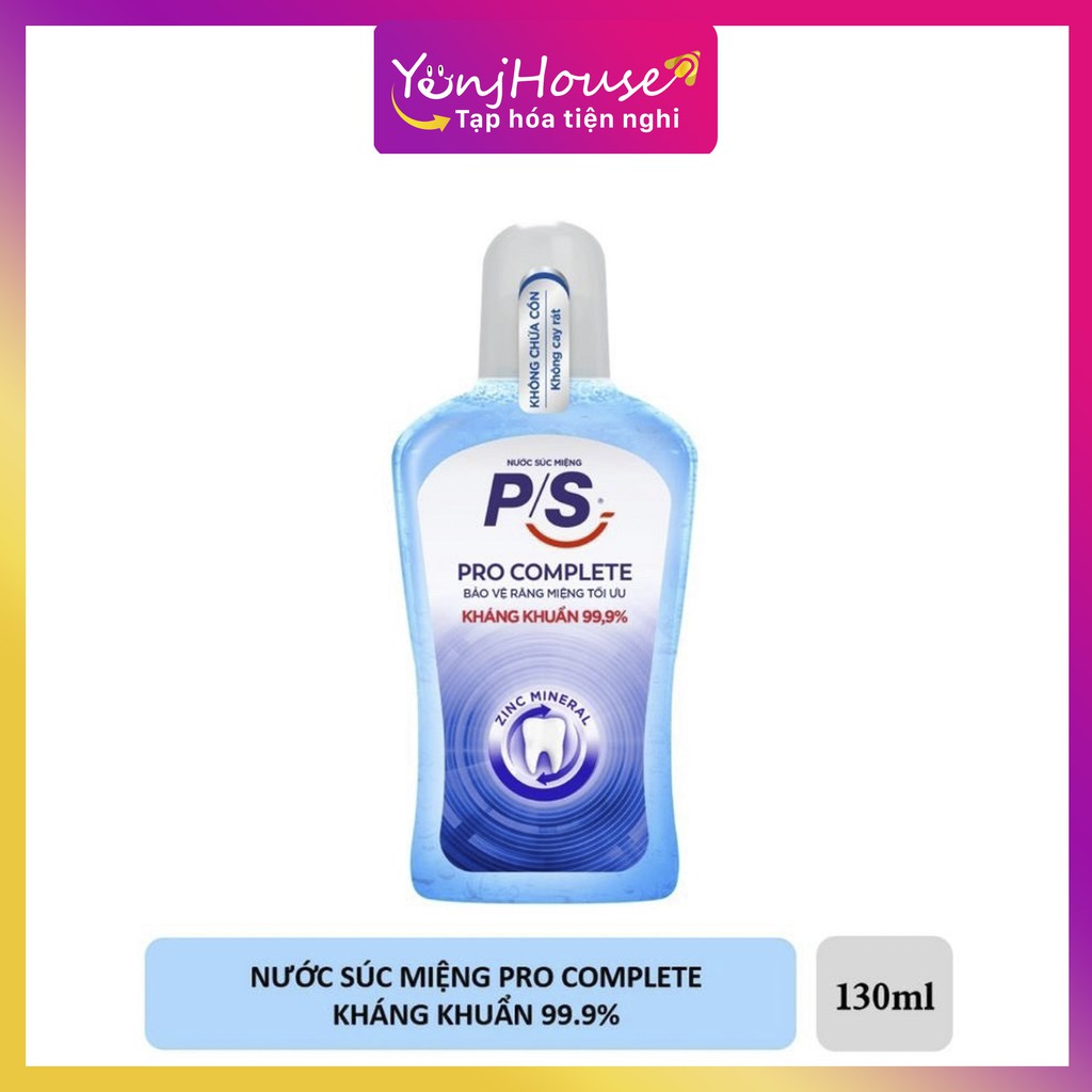 NƯỚC SÚC MIỆNG P/S PRO COMPLETE KHÁNG KHUẨN 130ML - YENJHOUSE