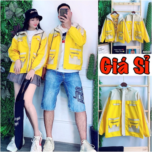 🌈𝐆𝐈𝐀́ 𝐗𝐔̛𝐎̛̉𝐍𝐆💢006 Áo Khoác Kaki - Vàng-Kem 2 Lớp Cao Cấp. Bomber Jacket Unisex
