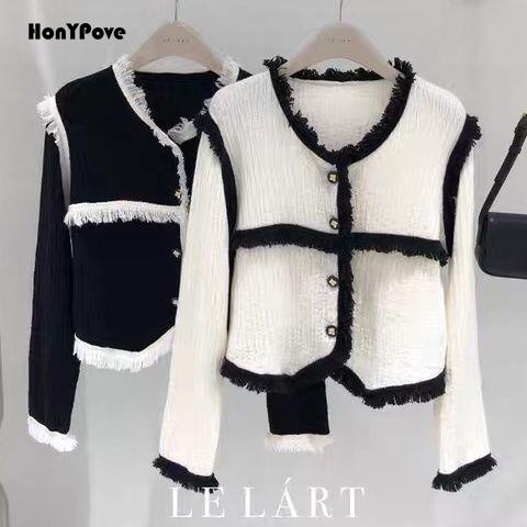 Honypove Áo Khoác Mỏng Tay Dài Cổ Tròn Thời Trang Cho Nữ