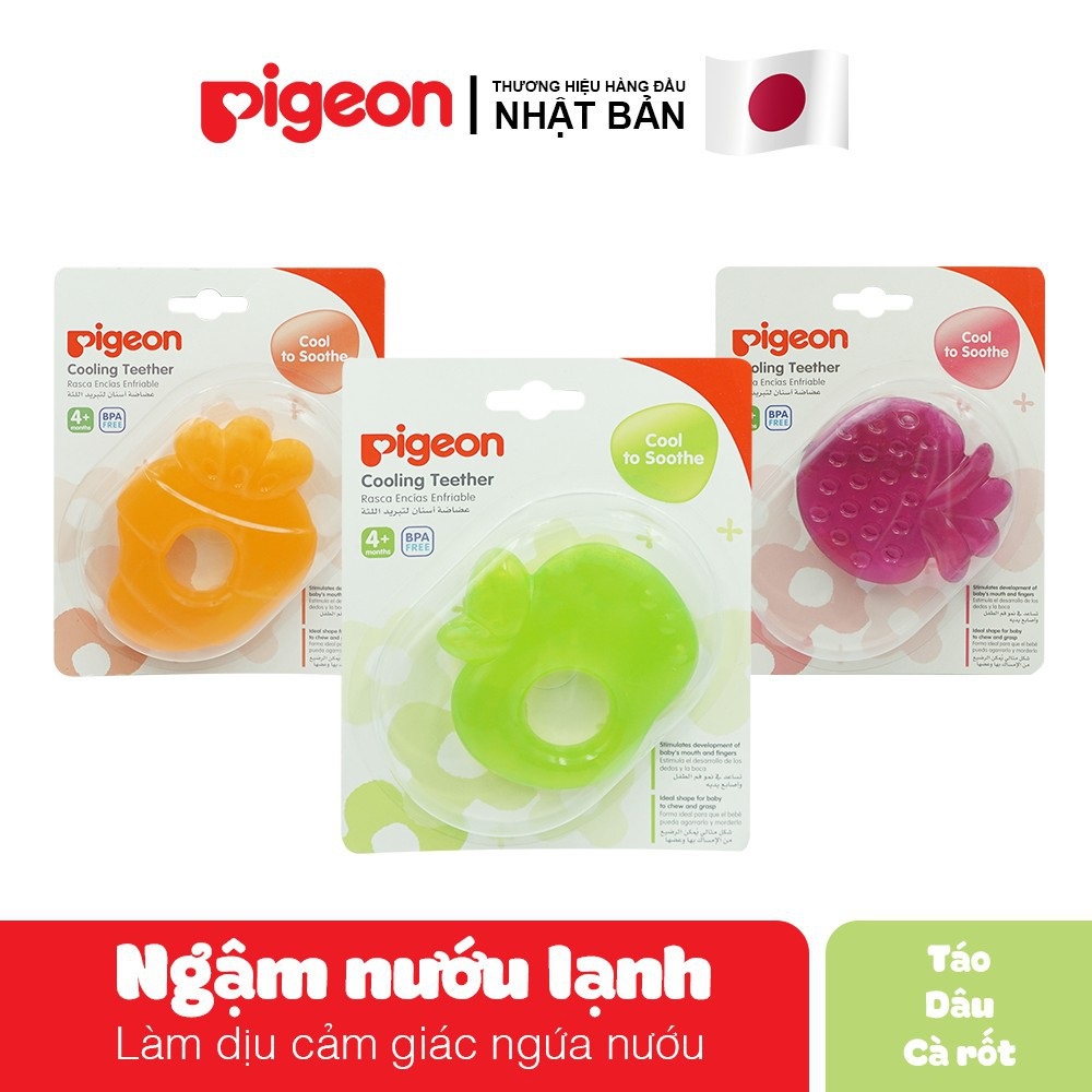Ngậm nướu lạnh Pigeon cho bé từ 4 tháng tuổi