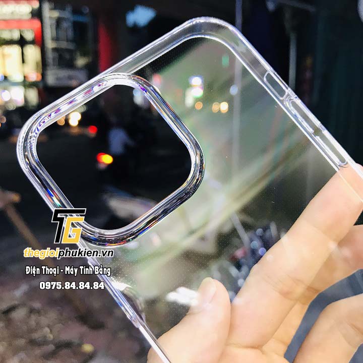 iPhone 13, 13 Pro, 13 Pro Max - Ốp lưng cứng trong suốt chính hãng Memumi không ngả vàng
