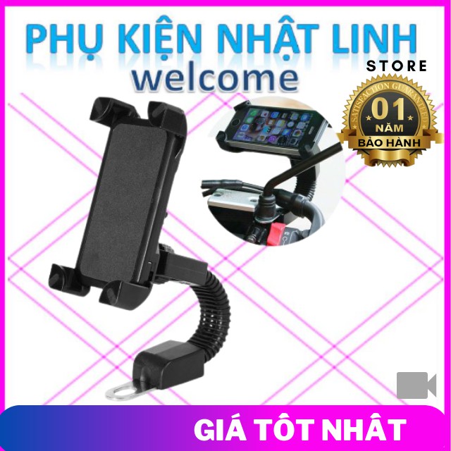 Giá đỡ điện thoại xe máy chống giật 4 Góc chống Rung Lắc Khi Đi Xe