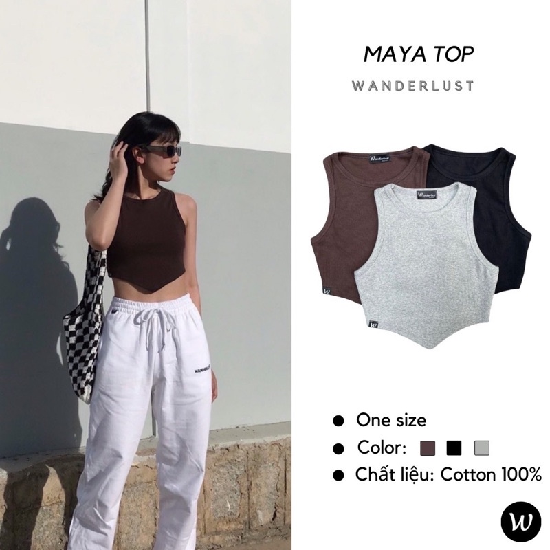 Áo Maya Top tà nhọn 3 màu