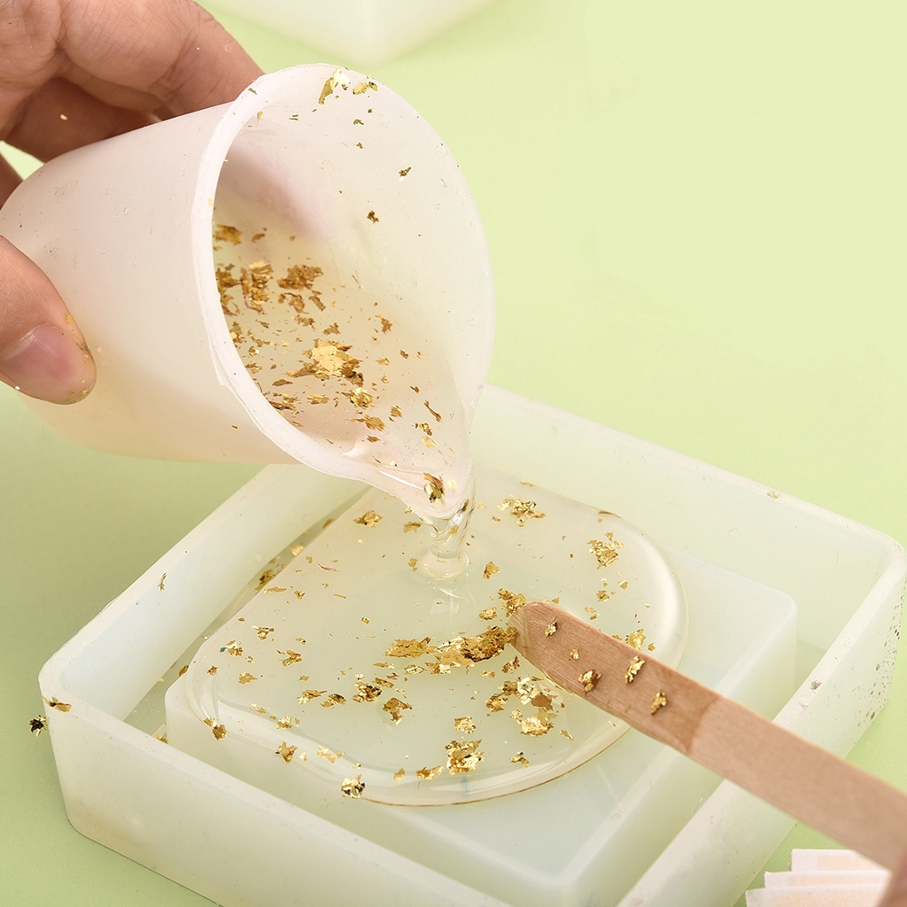 Một túi giả vàng lá sequin sơn Confetti DIY móng tay nghệ thuật lá trang trí giấy tráng miệng bánh trang trí