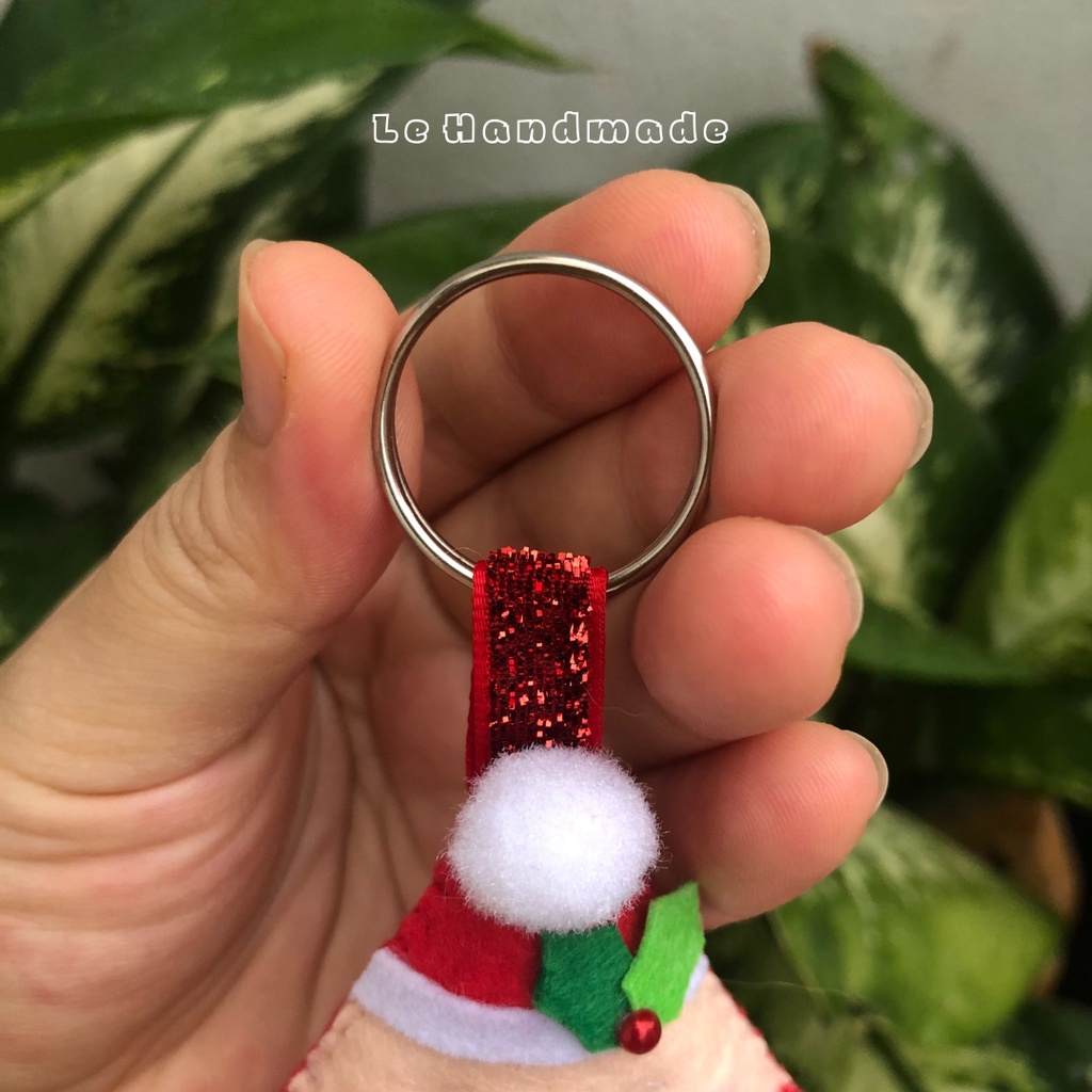 Móc khoá vải nỉ ông già Noel