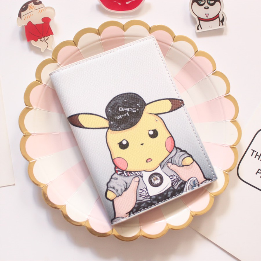 Vỏ Bọc Hộ Chiếu Họa Tiết Pikachu Xinh Xắn Theo Phong Cách Nhật Bản