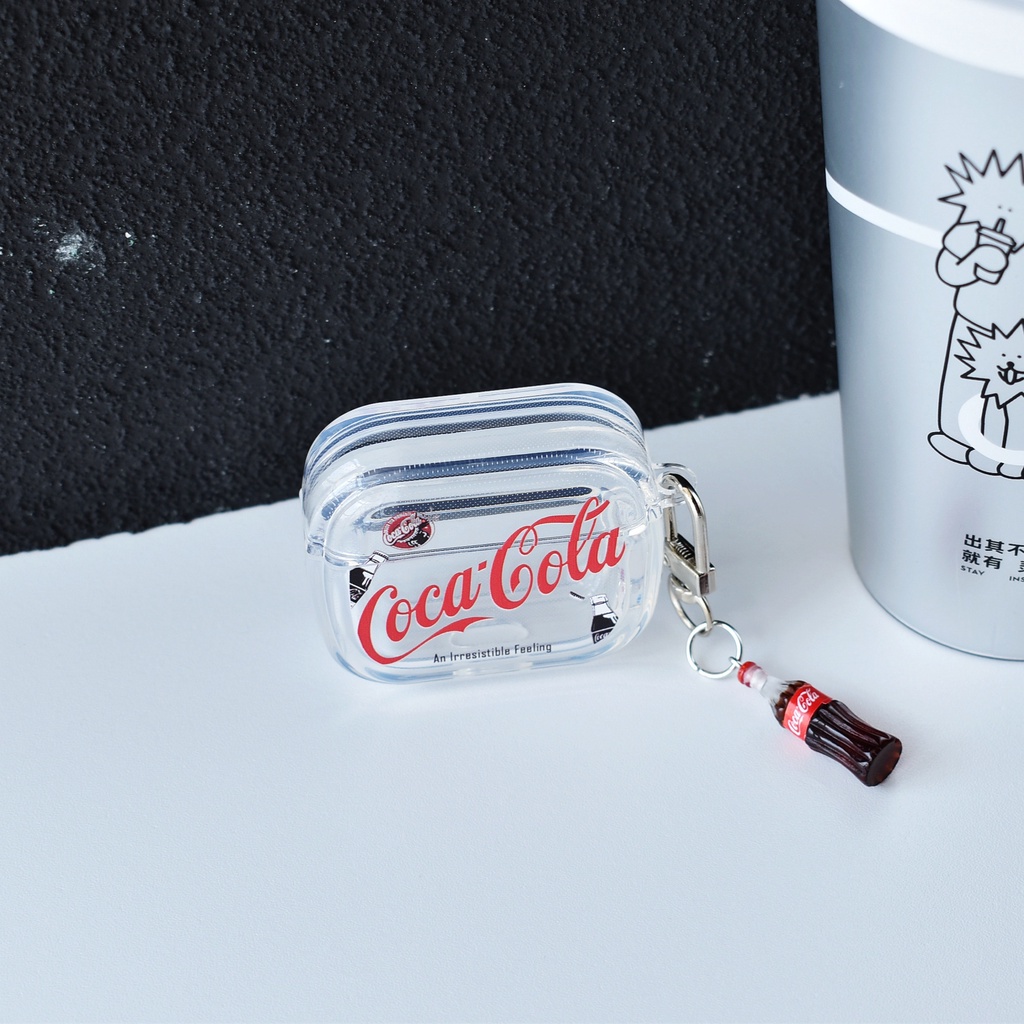 Vỏ Bảo Vệ Hộp Sạc Tai nghe không dây Airpods 1 2 pro 3 2021 gen3 Bằng Silicon Chống Sốc Hình Coca Cola Thời Trang