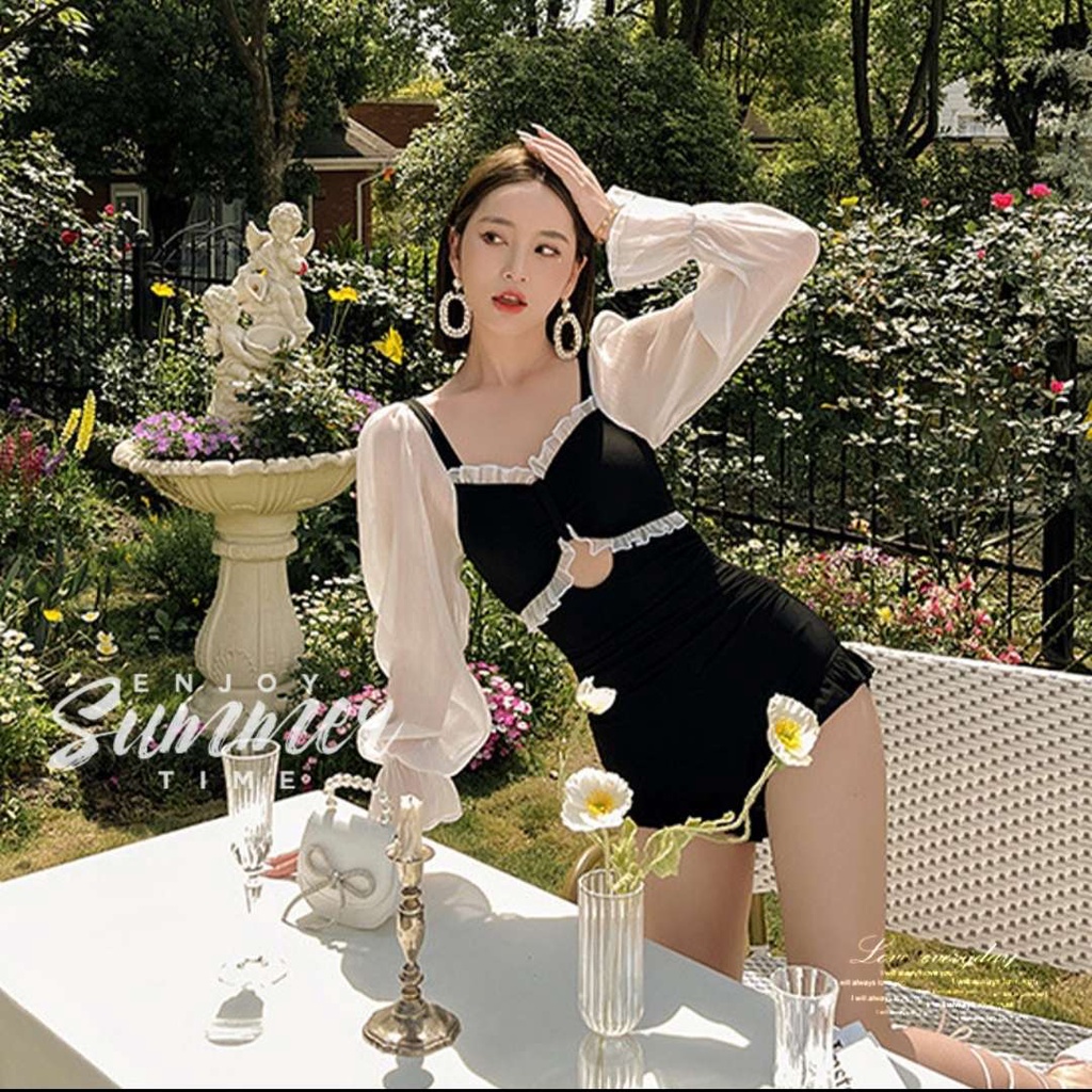 Có thể bán buôn One Piece Áo tắm Dài tay Bảo thủ Bathing Suit Fairy for Woman Hàng giao ngayVermont055