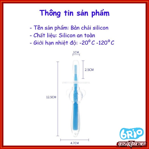 Bàn chải đánh răng silicon an toàn cho bé