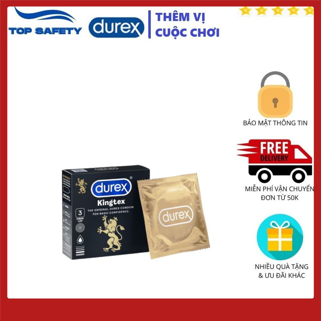 Bao cao su Durex Kingtex 3 bao