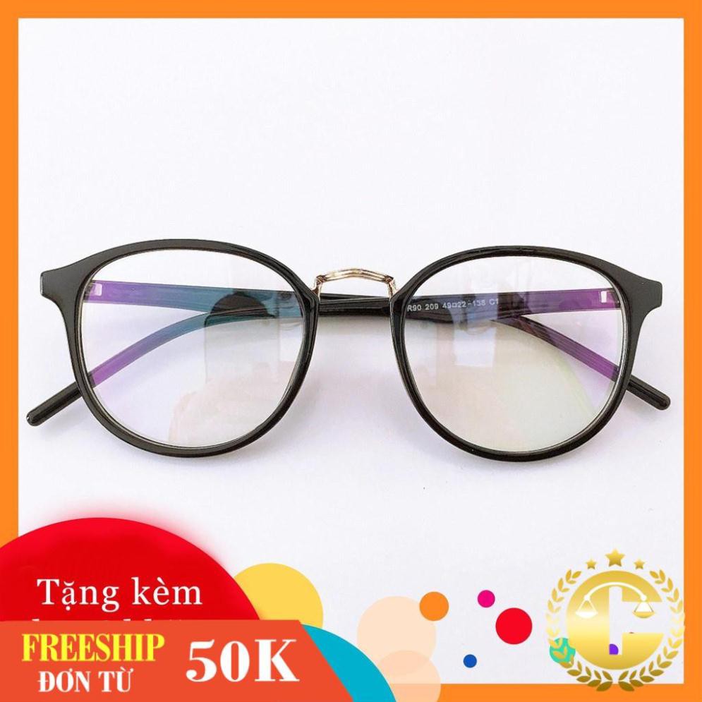 Gọng kính tròn 209 -gọng kính giả cận thời trang nhận cắt mắt cận viễn loạn