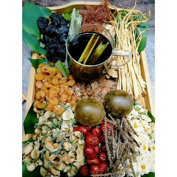 Trà sâm bí đao - Hoa cúc mick 13 vị nấu 5 - 7 lít nước