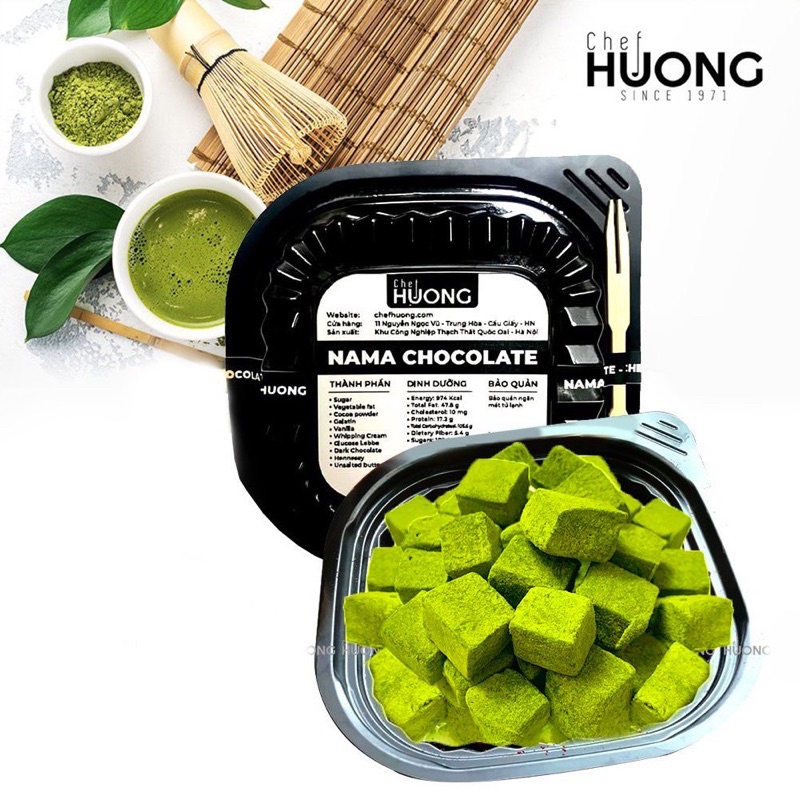 Nama Chocolate Matcha Hộp 30 Socola Chef Huong