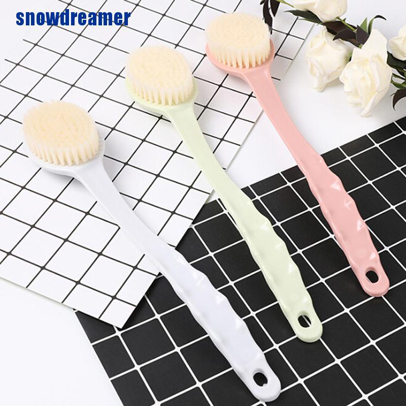 Bàn chải kỳ cọ tắm rửa tẩy tế bào chết tay cầm dài tiện lợi