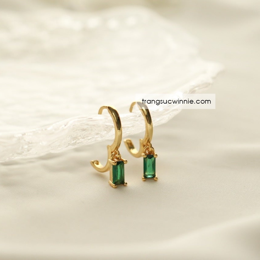 Hoa tai nữ Titan Jenny Diamond - green