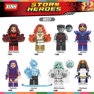 Đồ Chơi Minifigures  MCU Các Mẫu Nhân Vật Dark Phoenix Sentinel Iceman Mystique Mẫu Ra Mới Nhất X0277