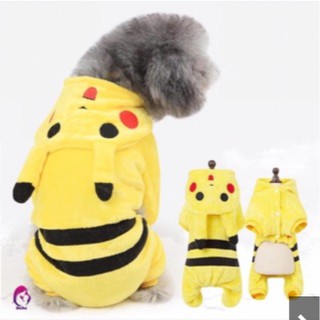 QUẦN ÁO CHÓ MÈO - Áo Pikachu 4 chân cho chó mèo chất đẹp ĐỦ SIZE