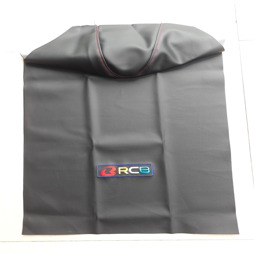 Vỏ yên xe máy da yên vân cacbon thêu RCB đa năng lắp nhiều dòng xe Dream Wave Sirius Furture Exciter Winner Airblade