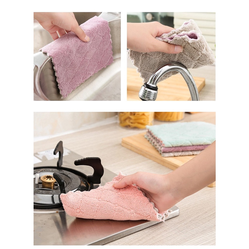 Khăn lau đa năng loại to mẫu mới mềm mịn hình hoa