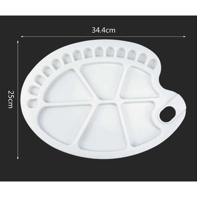 Palette Pha Màu- Khay Pha Màu Bằng Nhựa Hình Oval