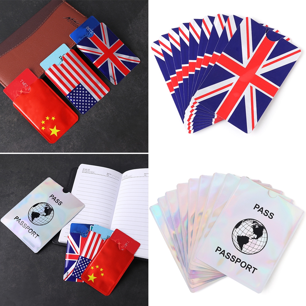 5/10 Túi đựng thẻ card hình cờ các quốc gia độc đáo chất liệu hợp kim nhôm NFC chất lượng cao tiện lợi