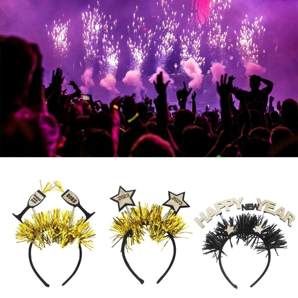 Băng Đô Cài Tóc Họa Tiết Chữ HAPPY New Year / Năm Mới / Giáng Sinh Phong Cách Hàn Quốc 2023 Cho Nữ Aron1
