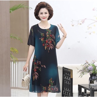 Váy voan suông cho mẹ trung niên / Đầm suông dự tiệc cho mẹ