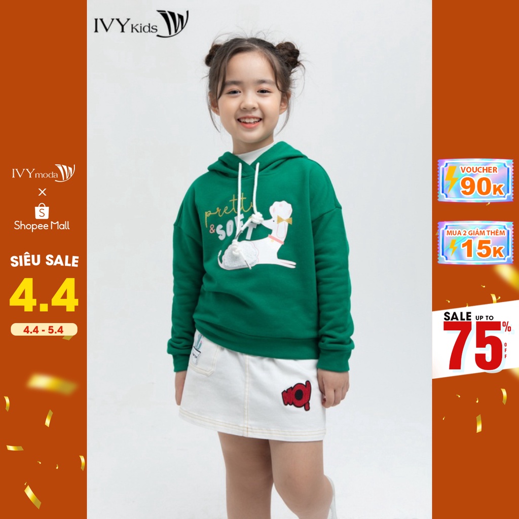 [NHẬP WABRTL5 GIẢM 10% TỐI ĐA 50K ĐH 250K ]Áo thun bé gái Pretty &amp; Soft IVY moda MS 59G1080