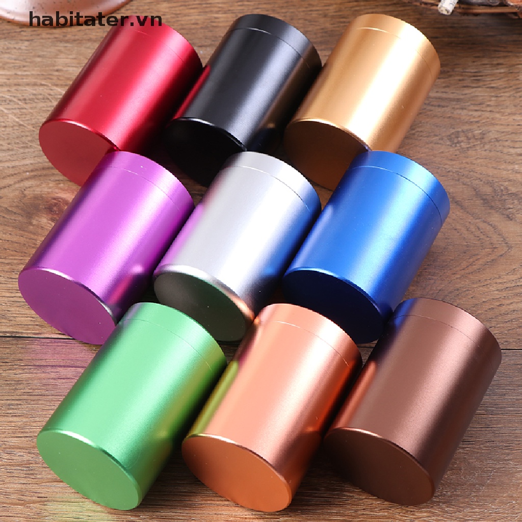 Hộp đựng trà/ cà phê/đồ dùng mini bằng kim loại nhôm di động thiết kế tiện dụng mang theo du lịch