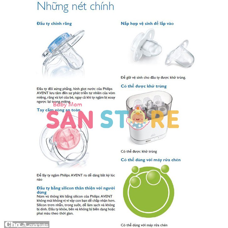 Ty ngậm chống vẩu, hô 𝗣𝗵𝗶𝗹𝗶𝗽𝘀 𝗔𝘃𝗲𝗻𝘁 cho bé - Ty ngậm 𝗔𝘃𝗲𝗻𝘁 Siêu Mềm - Thông khí ( Avent Ultra Air )