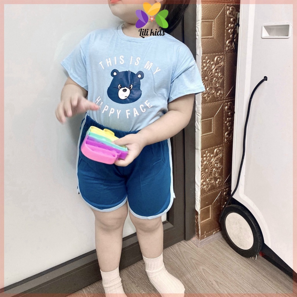 Bộ cộc tay cho bé trai bé gái chất thun lạnh LILIKIDS họa tiết động vật cho bé BCT01