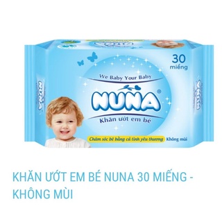 Khăn ướt em bé nuna 30 miếng - không mùi